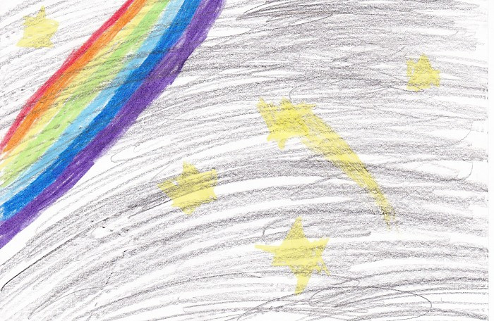 Regenbogen bei Nacht